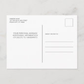 警察退職パーティー写真薄い青い線 インビテーションポストカード (裏面)