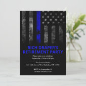 警察退職パーティー招待状 招待状 (スタンド正面)