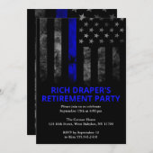 警察退職パーティー招待状 招待状 (正面/裏面)