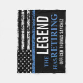 警察退職パーティー法執行官 フリースブランケット (正面)