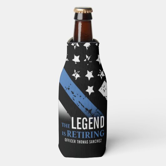 警察退職パーティー法執行官 ボトルクーラー (ボトル正面)