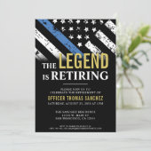 警察退職パーティー法執行官 招待状 (スタンド正面)