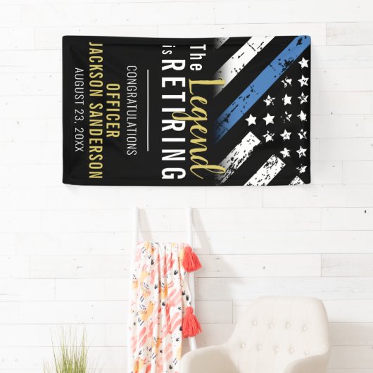 警察退職パーティー法執行官 横断幕 (インサイチュ)