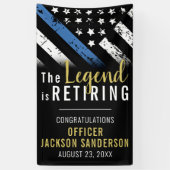 警察退職パーティー法執行官 横断幕 (縦)