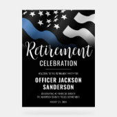 警察退職パーティー法執行歓迎 アクリルサイン (正面)