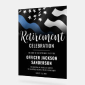 警察退職パーティー法執行歓迎 アクリルサイン (傾斜)