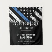 警察退職パーティー法執行歓迎 タペストリー (正面)