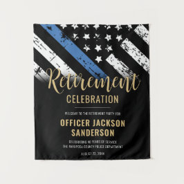 警察退職パーティー法執行歓迎 タペストリー