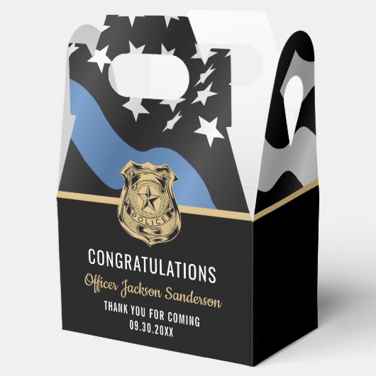 警察退職パーティー法執行青色線 フェイバーボックス (オープン)