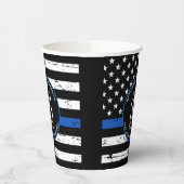警察退職パーティー法執行青色線 紙コップ (左)