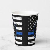 警察退職パーティー法執行青色線 紙コップ (右)