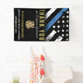 警察退職パーティー記念日シンブルーライン 横断幕 (インサイチュ)