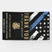 警察退職パーティー記念日シンブルーライン 横断幕 (横)