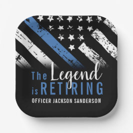 警察退職パーティー退職法の執行 ペーパープレート