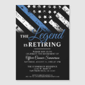 警察退職パーティー退職法の執行 マグネット招待状 (正面)