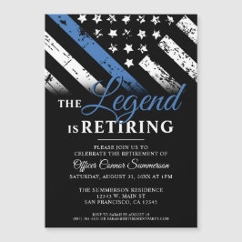 警察退職パーティー退職法の執行 マグネット招待状