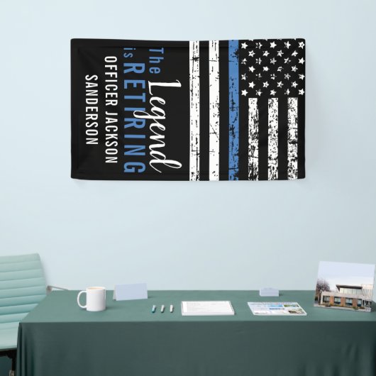 警察退職パーティー 引退する法執行官 横断幕 (トレードショー)