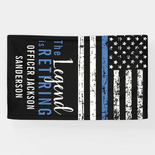 警察退職パーティー 引退する法執行官 横断幕 (横)