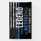 警察退職パーティー 引退する法執行機関 横断幕 (縦)