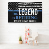 警察退職パーティー 引退する法執行機関 横断幕 (インサイチュ)