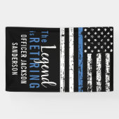 警察退職パーティー 引退する法執行機関 横断幕 (横)