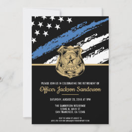 警察退職パーティー 法執行機関ブルーライン 招待状