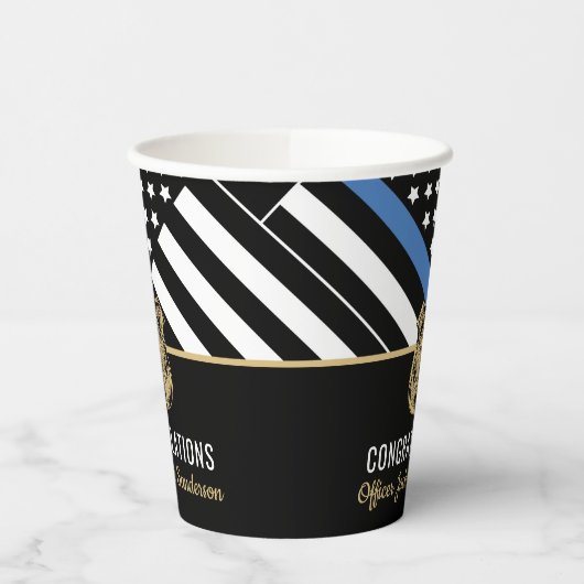 警察退職ブルーライン法執行部 紙コップ (左)