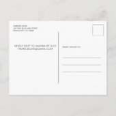 警察退職伝説退職した薄い青い線 インビテーションポストカード (裏面)