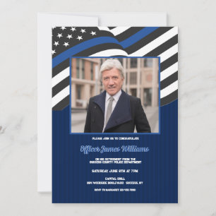 警察退職写真パーティの招待状 招待状