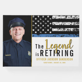 警察退職写真薄い青い線旗 ゲストブック