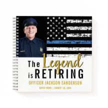 警察退職写真薄ブルーラインゲストブック