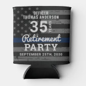 警察退職法執行細いブルーラインC 缶クーラー (正面)