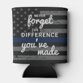 警察退職法執行細いブルーラインC 缶クーラー (裏面)