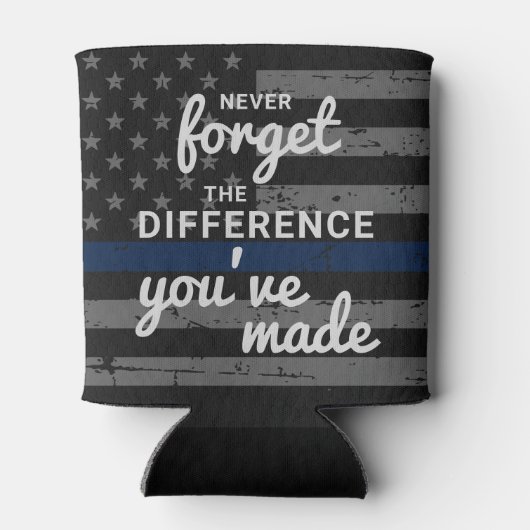 警察退職法執行細いブルーラインC 缶クーラー (裏面)