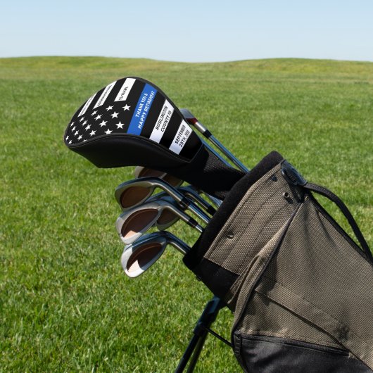 警察退職法執行細い青い線 ゴルフヘッドカバー (インサイチュ)