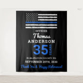 警察退職法執行細い青い線 タペストリー (正面)