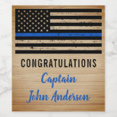 警察退職法執行細い青い線 ワインラベル (シングルラベル)