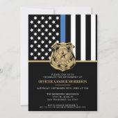 警察退職法執行細い青い線 招待状 (正面)