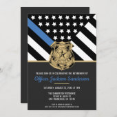 警察退職法執行細い青い線 招待状 (正面/裏面)