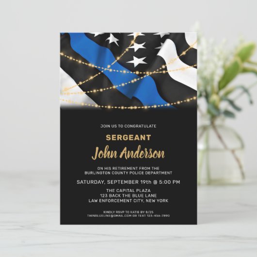 警察退職法執行細い青い線 招待状 (スタンド正面)