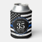 警察退職法執行細い青い線 缶クーラー (缶正面)