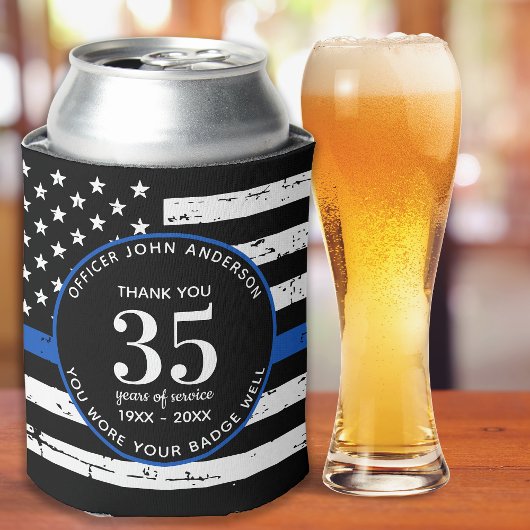警察退職法執行細い青い線 缶クーラー
