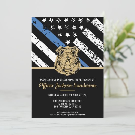 警察退職法執行部 招待状 (スタンド正面)