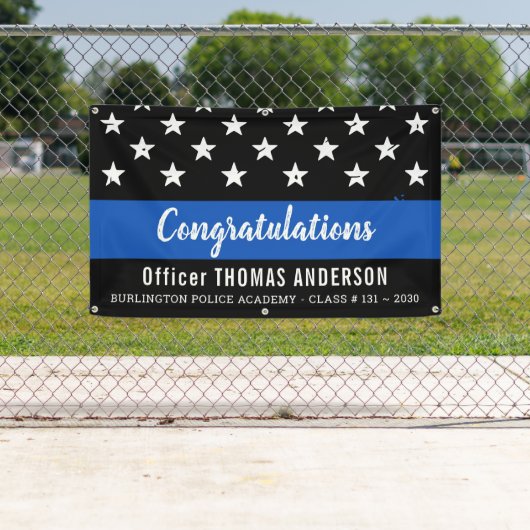 警察退職者卒業党シンブルーライン 横断幕 (インサイチュ)