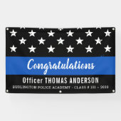 警察退職者卒業党シンブルーライン 横断幕 (横)