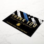 警察退職記念サンキューカード 箔招待状 (回転した状態)