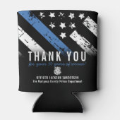 警察退職記念日シンブルーライン国旗 缶クーラー (裏面)