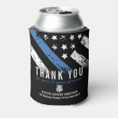 警察退職記念日シンブルーライン国旗 缶クーラー (缶裏面)