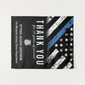 警察退職記念日シンブルーライン タペストリー (正面(横))