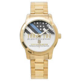 警察退職記念日シンブルーライン 腕時計